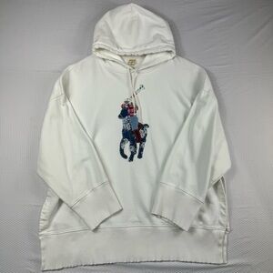 Polo Ralph Lauren Quilted Big Pony Fleece Hoodie Size XS/S Oversized